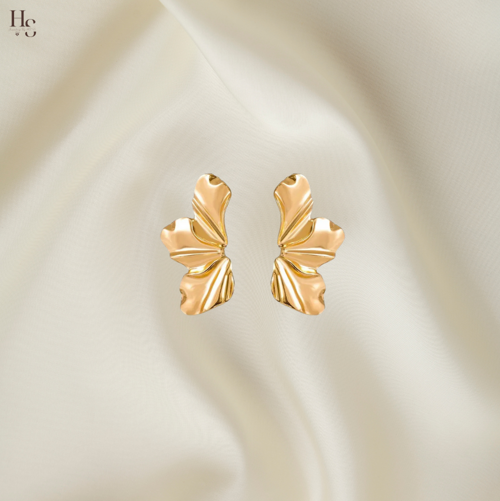 Flora - Boucles d’oreilles fleurs métalliques