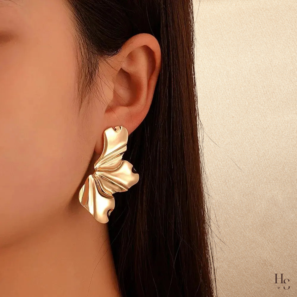 Flora - Boucles d’oreilles fleurs métalliques