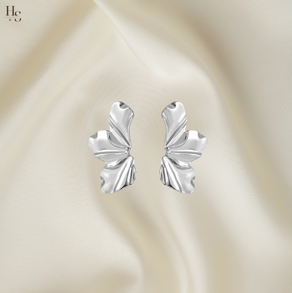Flora - Boucles d’oreilles fleurs métalliques