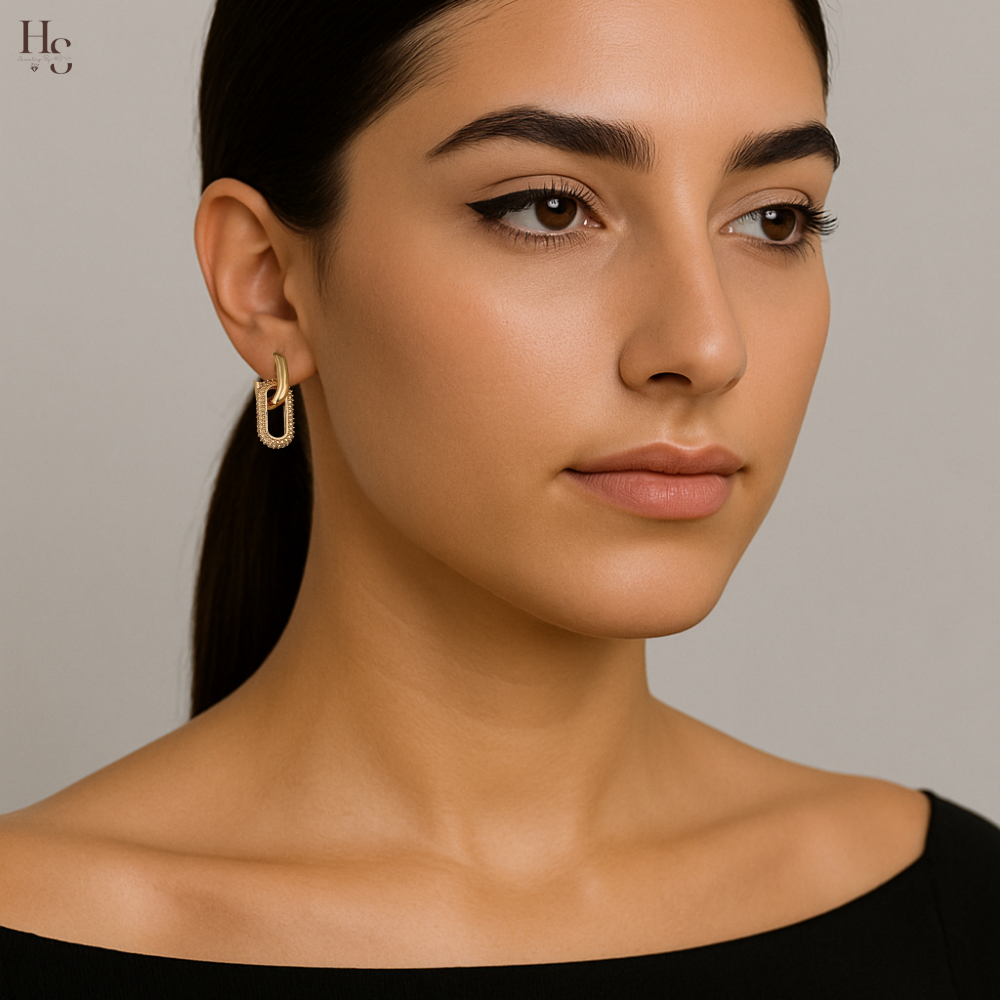 Aurore – Créoles scintillantes en acier inoxydable & cristaux